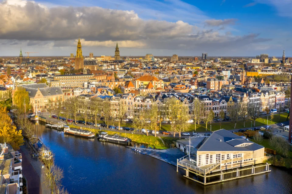 Aerial view of Groningen City, Netherlands